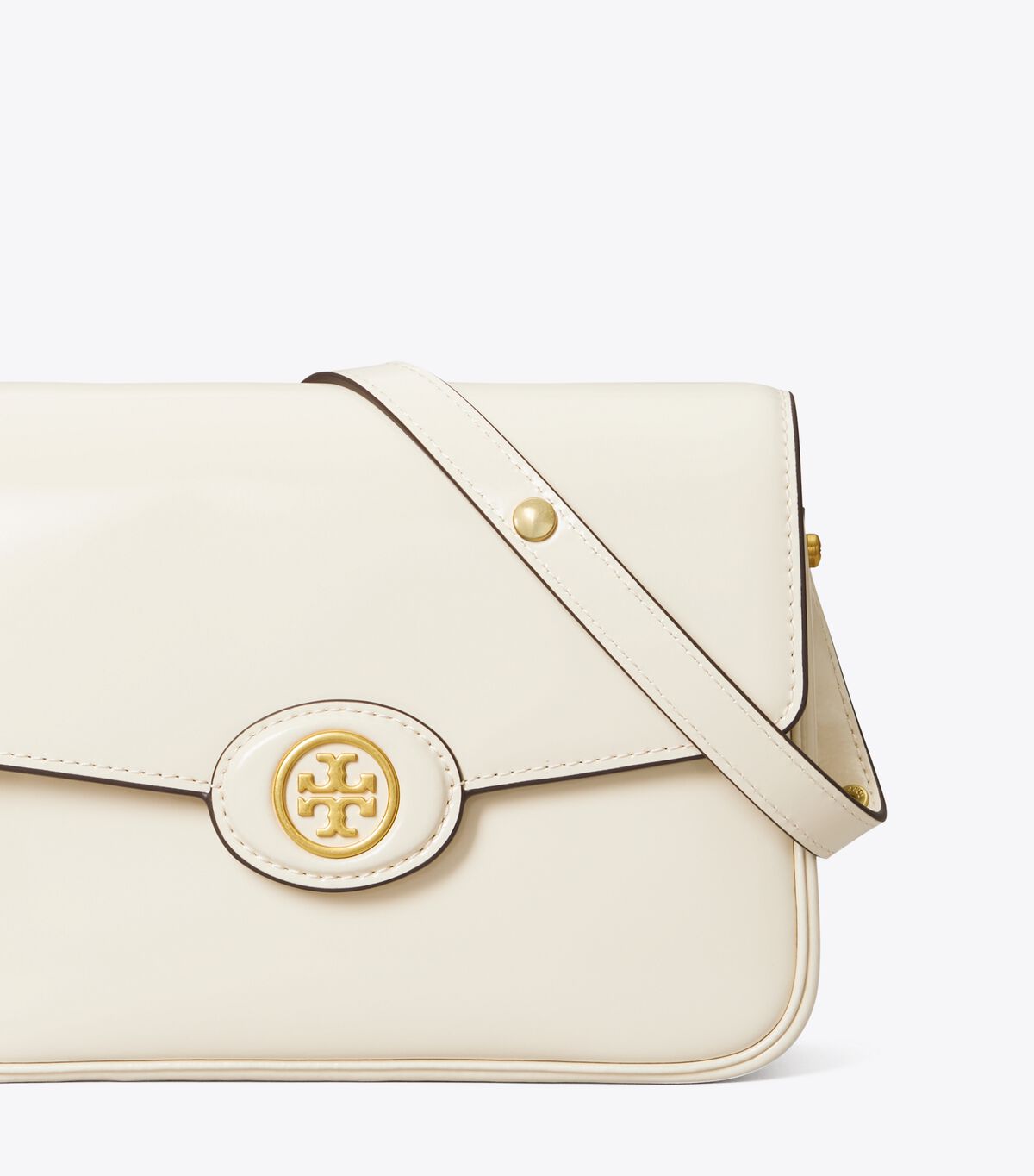 White Women's Tory Burch Robinson Spazzolato Convertible Shoulder Bags | CQGPTK-603