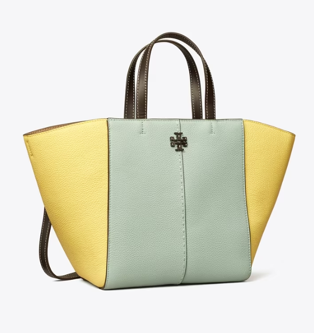 Yellow / Green Women\'s Tory Burch Mcgraw Color-block Handbag | VFJGSO-298