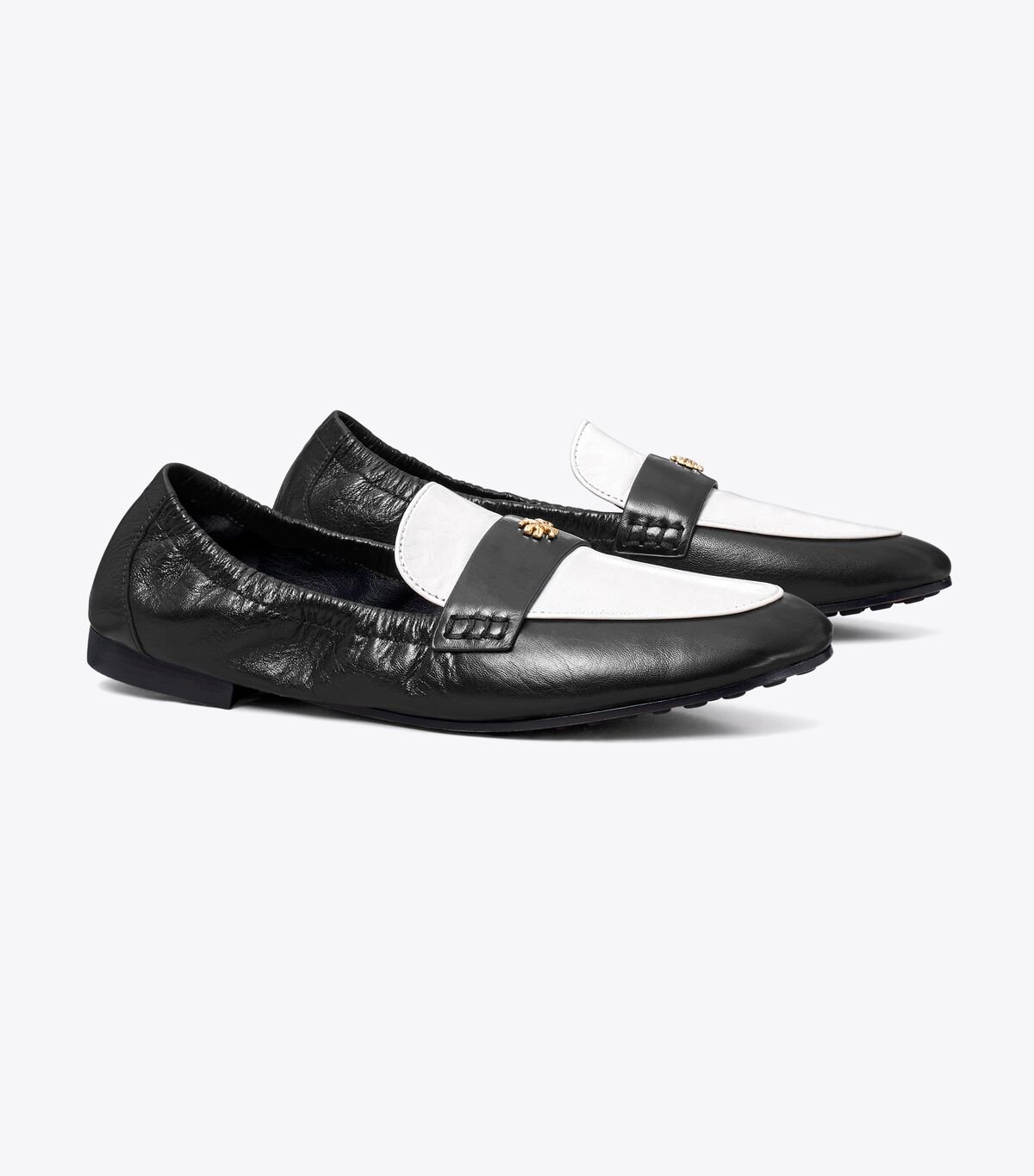 Black / White Women's Tory Burch Ballet Loafers | FLIJYH-317