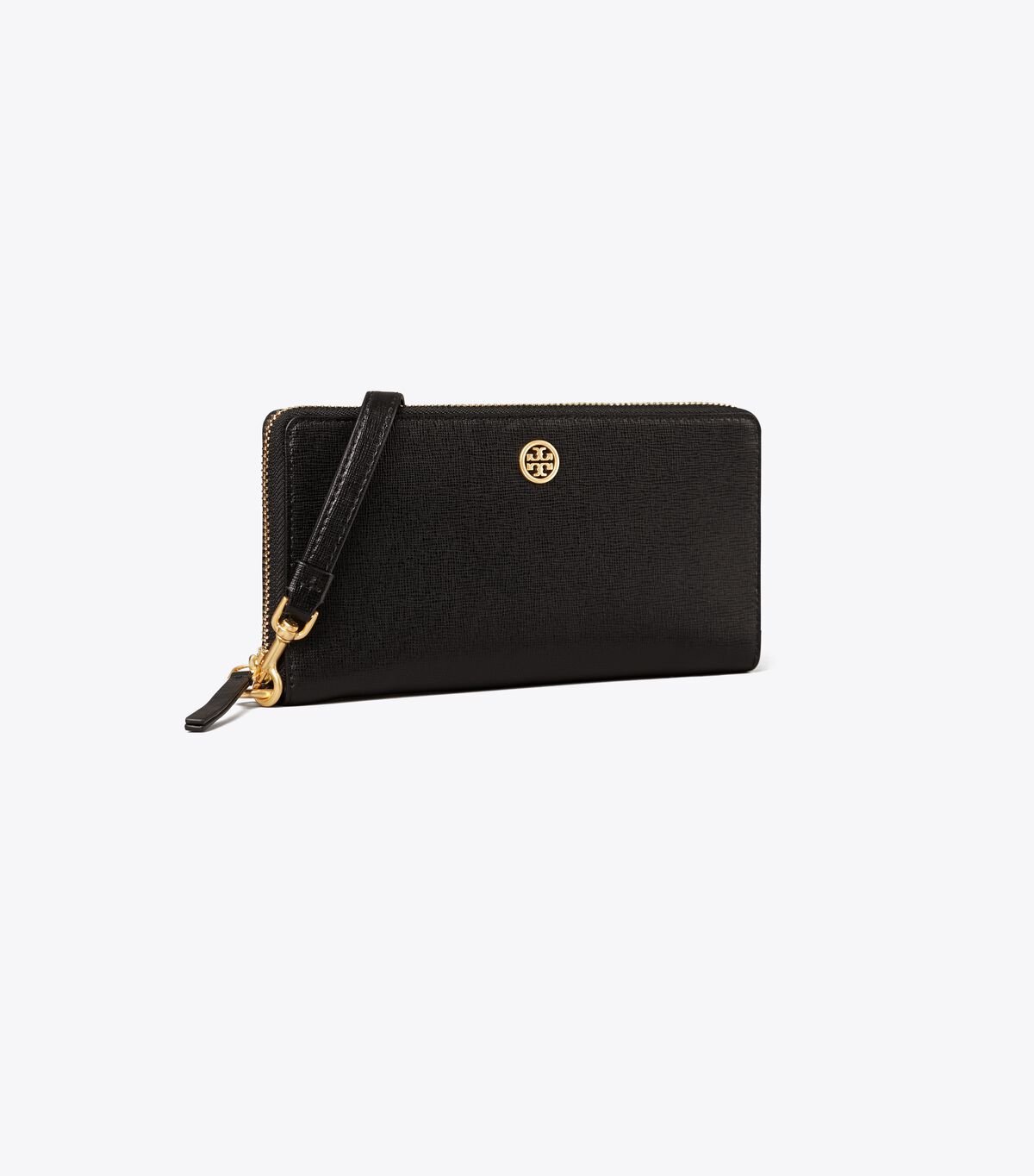 Black Women's Tory Burch Robinson Zip Continental Wallets | VFQDZH-860