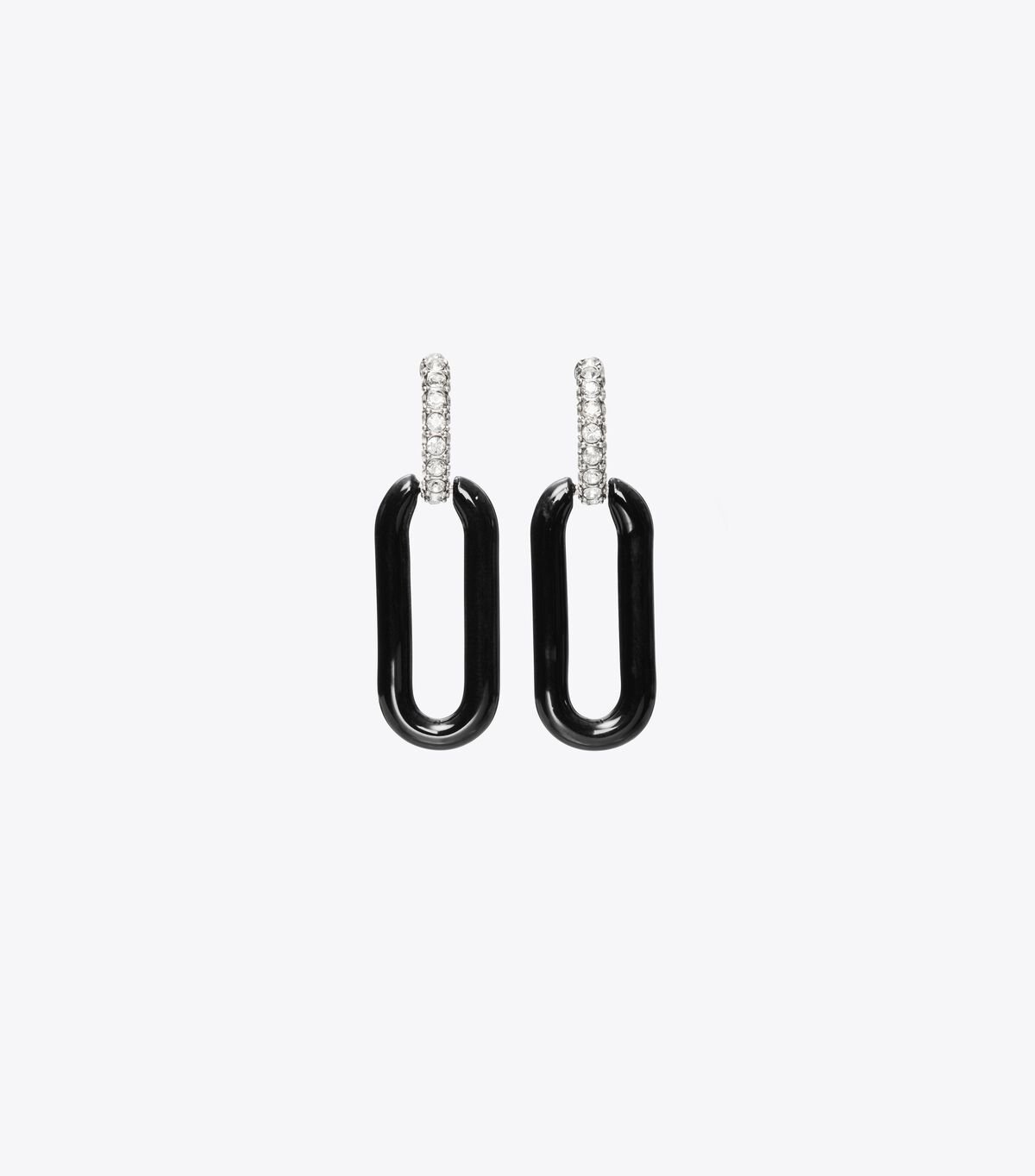 Blue Grey / Black Women's Tory Burch Roxanne Link Earrings | ICWKFZ-081