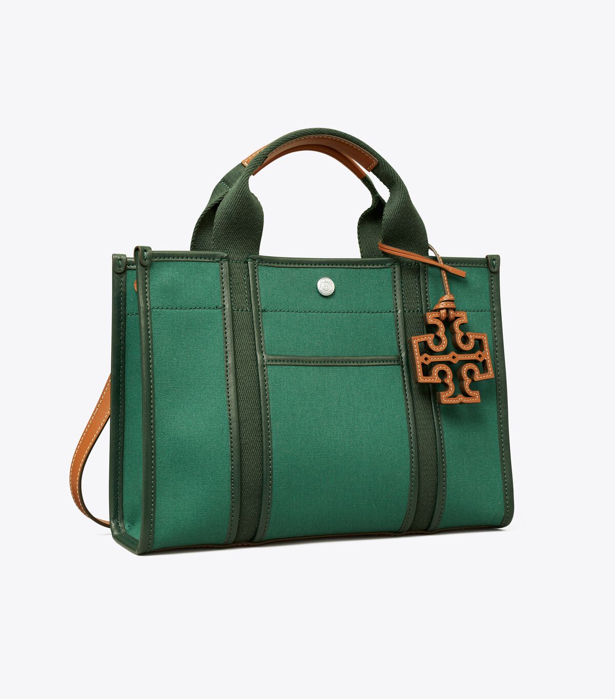 Deep Green Women's Tory Burch Small Twill Tory Tote Bags | MOQRNW-560