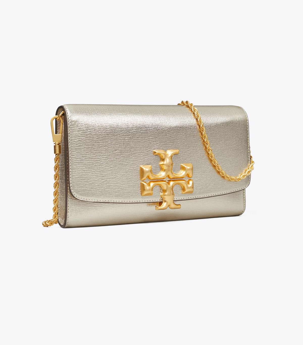 Gold Women's Tory Burch Eleanor Clutch Crossbody Bags | ZNJLFO-179