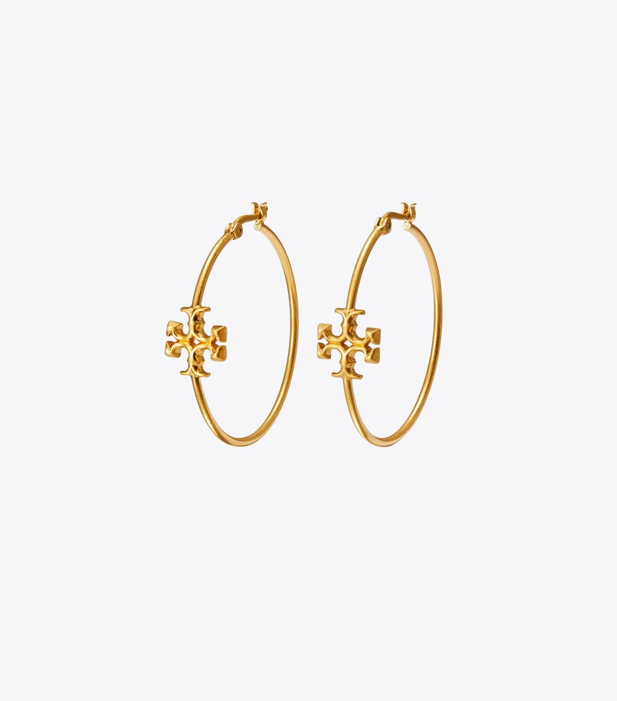 Gold Women's Tory Burch Eleanor Hoop Earrings | YFJUCH-213