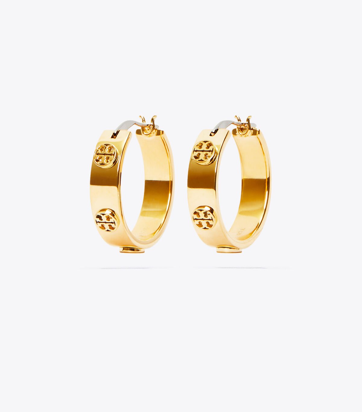 Gold Women's Tory Burch Miller Stud Huggie Earrings | XUVAWI-571