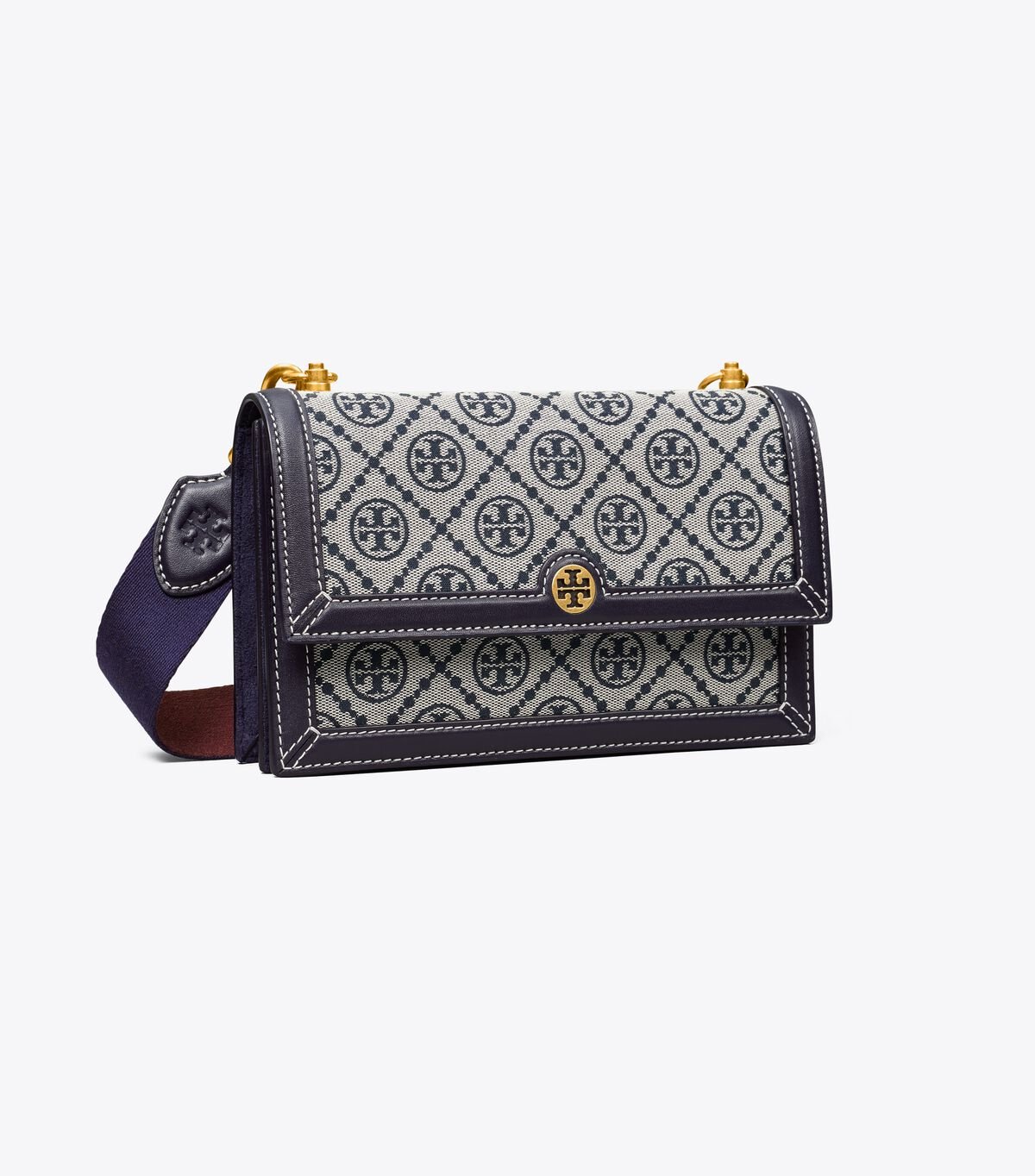 Navy Women's Tory Burch Mini T Monogram Shoulder Bags | LPNZOI-123