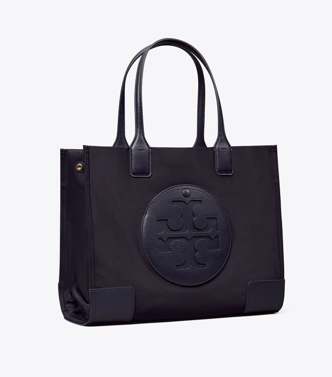 Navy Women's Tory Burch Small Ella Tote Bags | QLBJGV-805