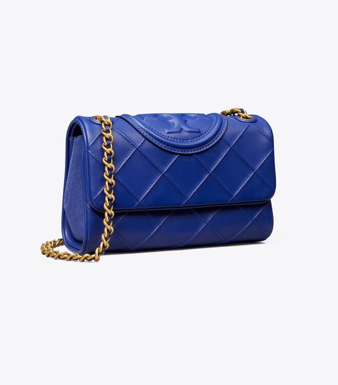 Navy Women's Tory Burch Small Fleming Soft Convertible Shoulder Bags | LKXWEM-586