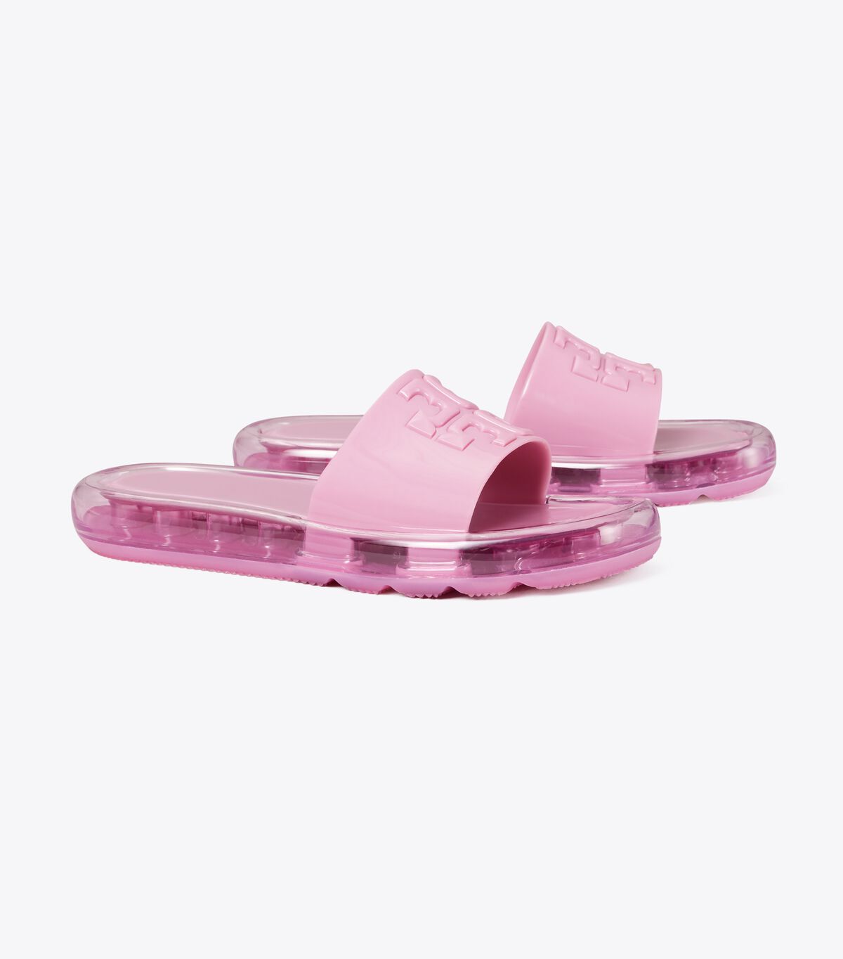 Pink Women's Tory Burch Bubble Jelly Slides | QOZXJS-649