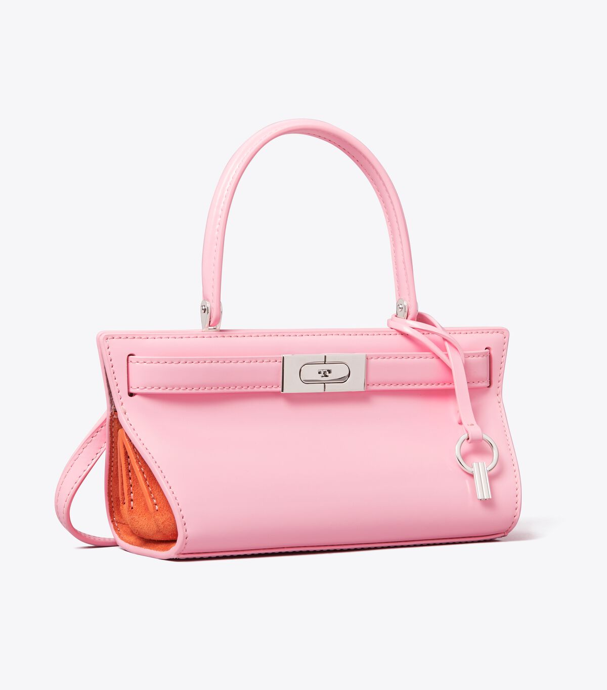 Pink Women's Tory Burch Petite Lee Radziwill High-shine Crossbody Bags | AIHKLV-873