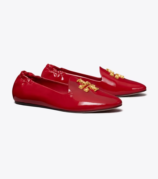 Red Women's Tory Burch Eleanor Flat Shoes | XIZNQT-531