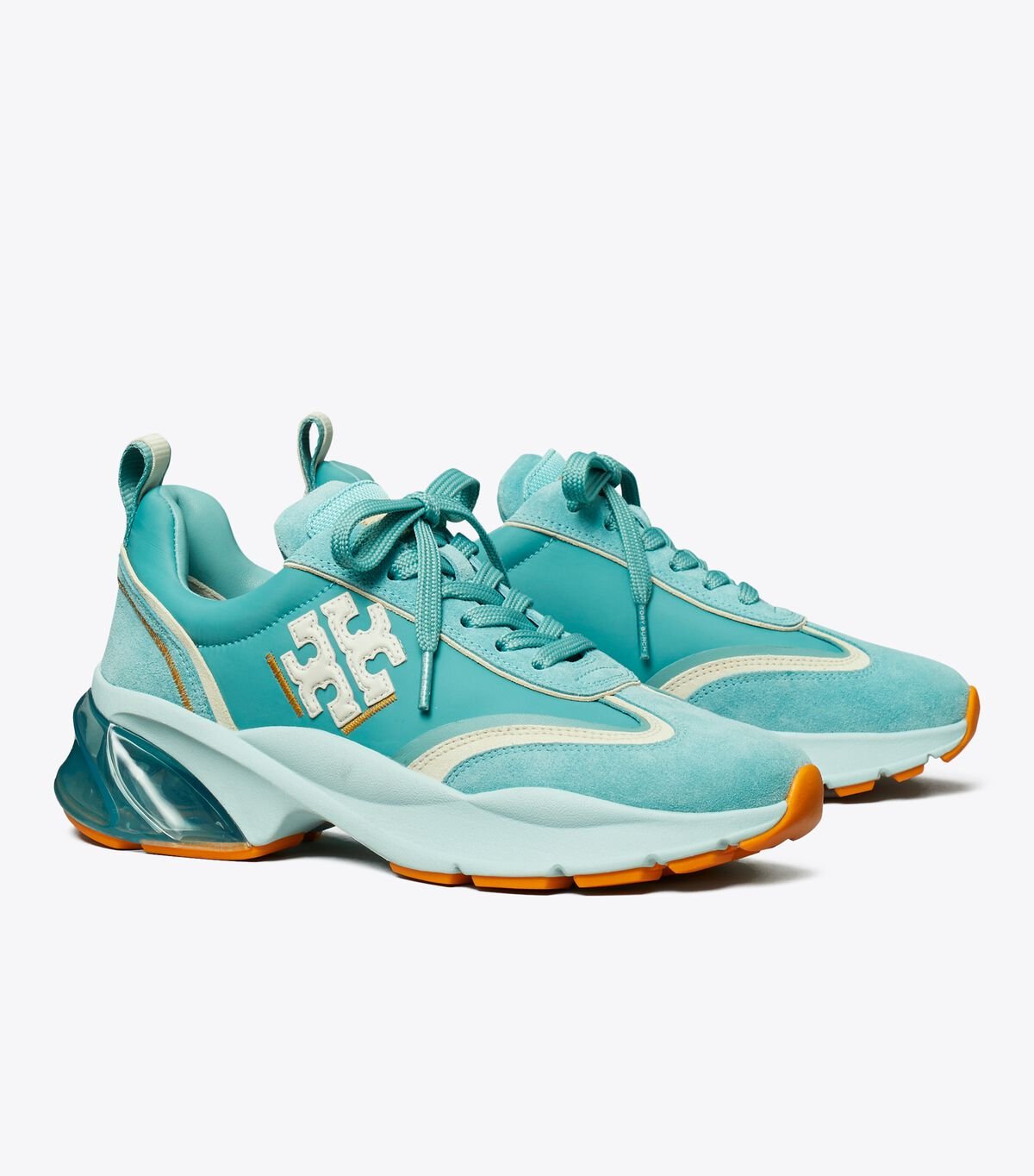 Turquoise Women's Tory Burch Good Luck Sneakers | PHVASC-120