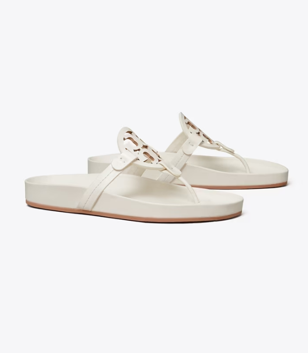 White Women's Tory Burch Miller Cloud Sandals | DHXEVF-304