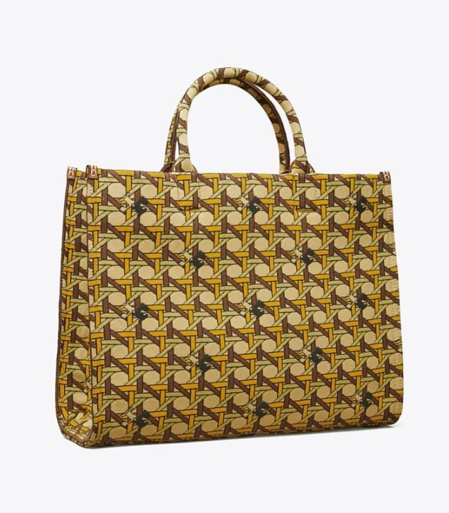 Yellow / Brown Women's Tory Burch Square Knit Handbag | OBUVMC-743